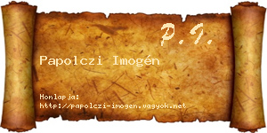 Papolczi Imogén névjegykártya