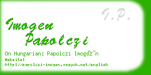 imogen papolczi business card